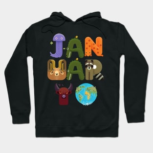 January born Zoo keeper Animal Lover Biology Teacher Kindergarten Hoodie